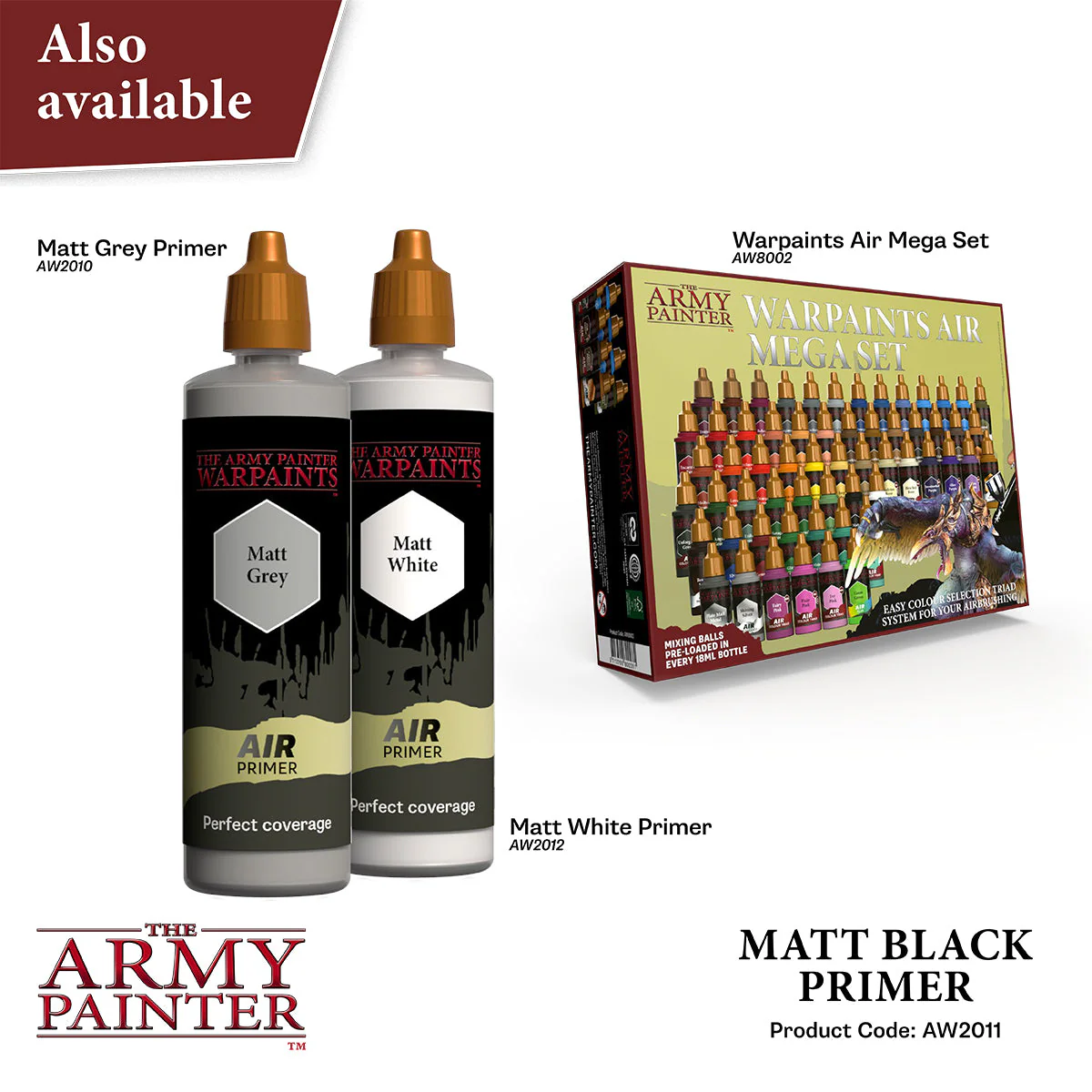 Warpaints Air: Matt Black Primer, 100 ml - Image 5