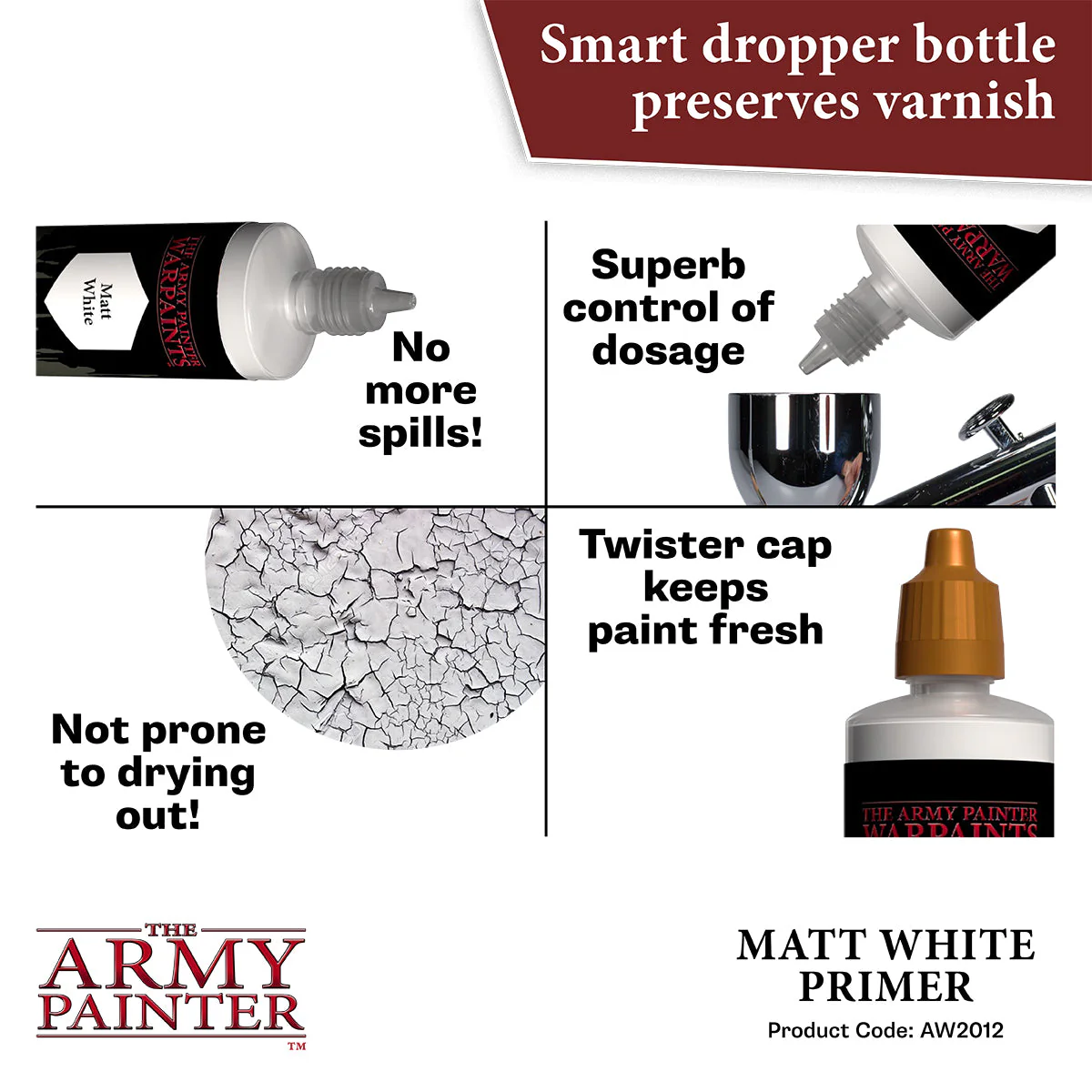 Warpaints Air: Matt White Primer, 100 ml - Image 4