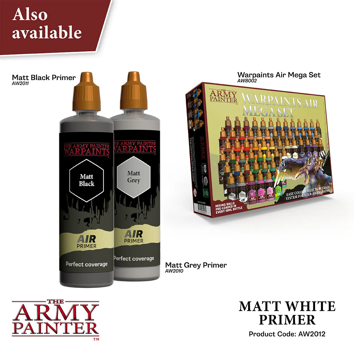 Warpaints Air: Matt White Primer, 100 ml - Image 5