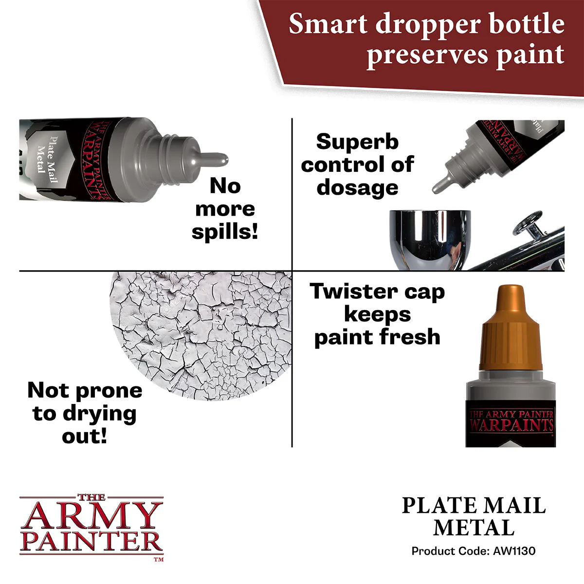 Warpaints Air Metallics: Plate Mail Metal - Image 5
